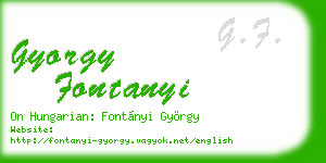 gyorgy fontanyi business card