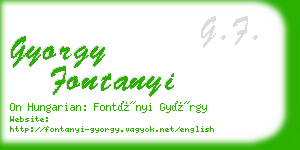 gyorgy fontanyi business card